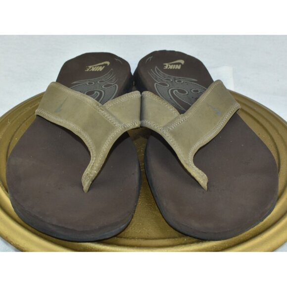 Nike Celso Sandals Men's Size 14 Brown Comfort Thong Flip Flop Beach Pool - Picture 2 of 11